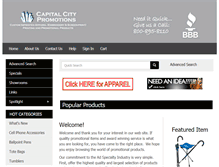 Tablet Screenshot of capitalcitypromotions.com